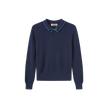 Piko Ribbed Knit Trim Sweater