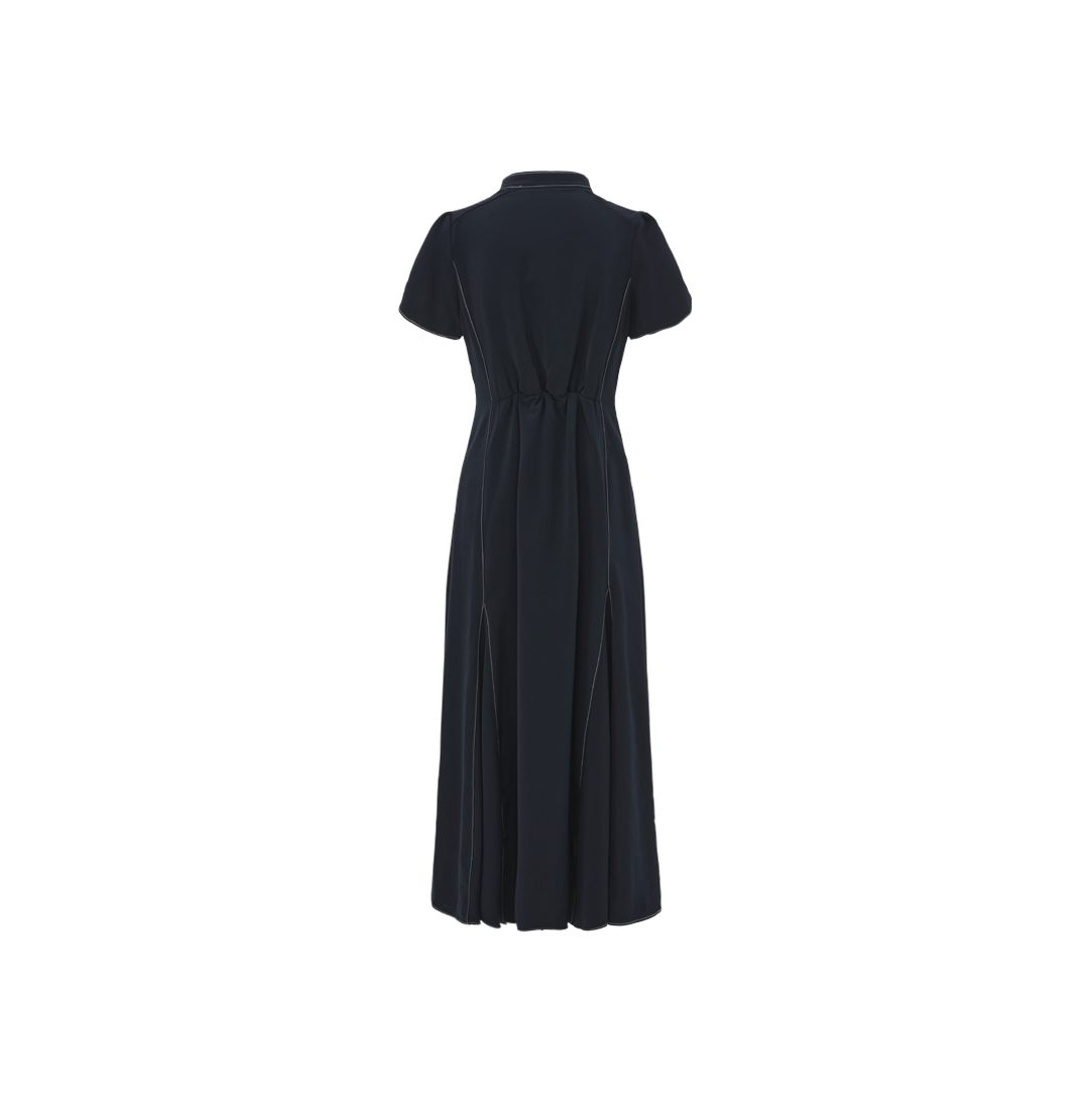 Contrast Stitch Midi Dress