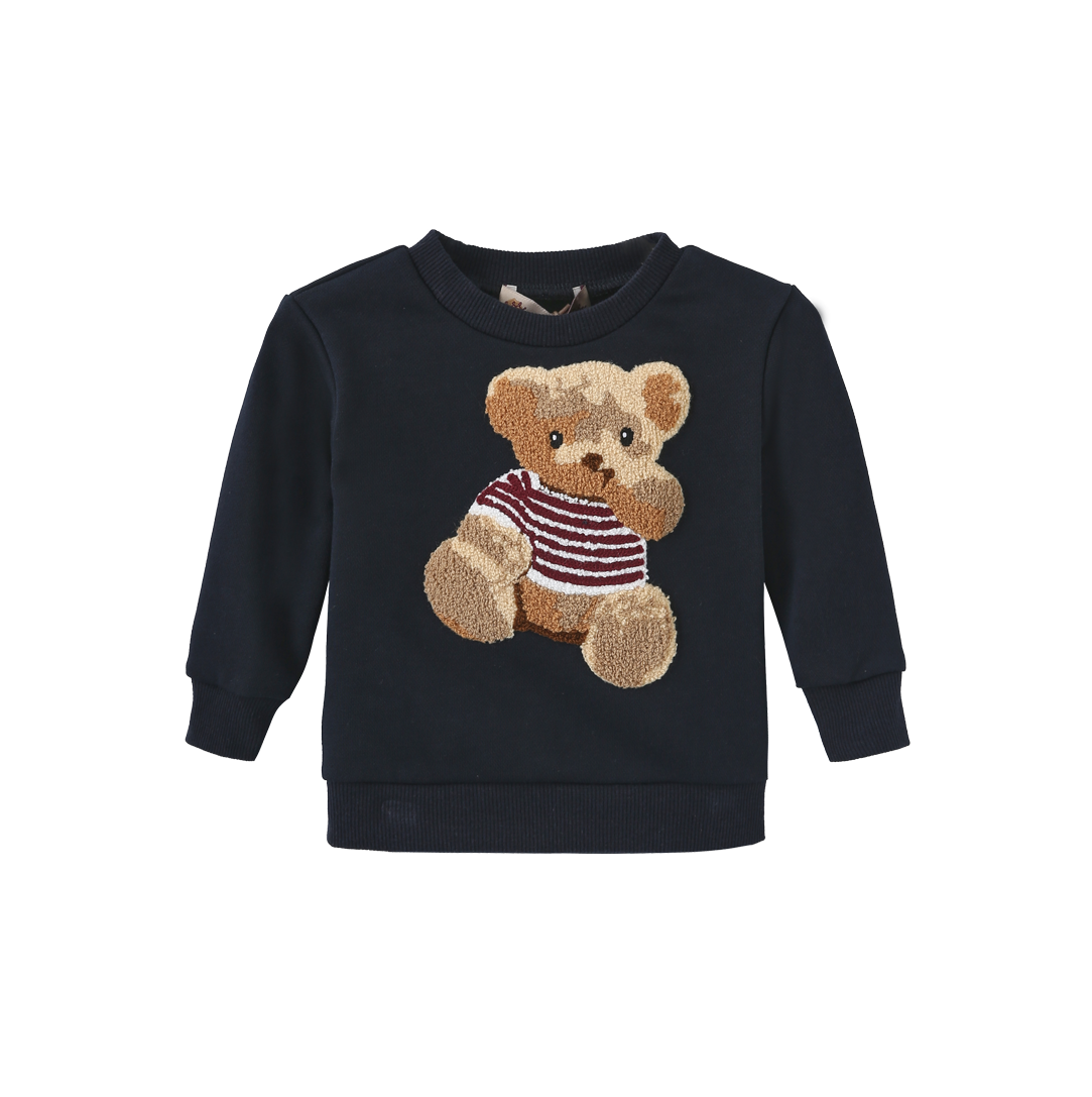 Sherpa Bear Patch Sweatshirt Set