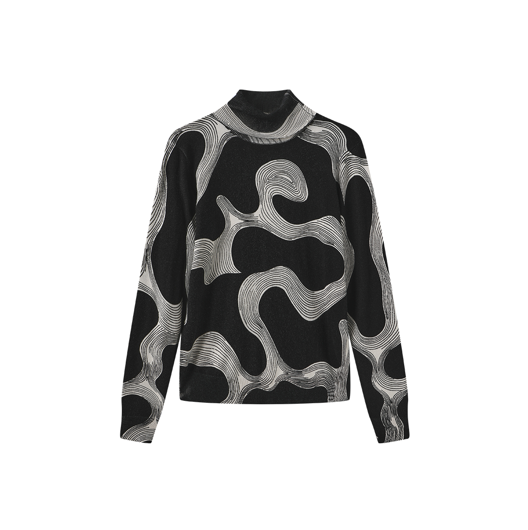 Turtleneck Knit Top
