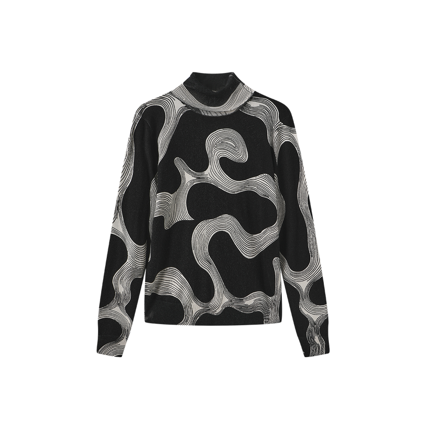 Turtleneck Knit Top