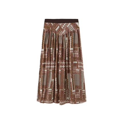 Chine Printed Aline Skirt
