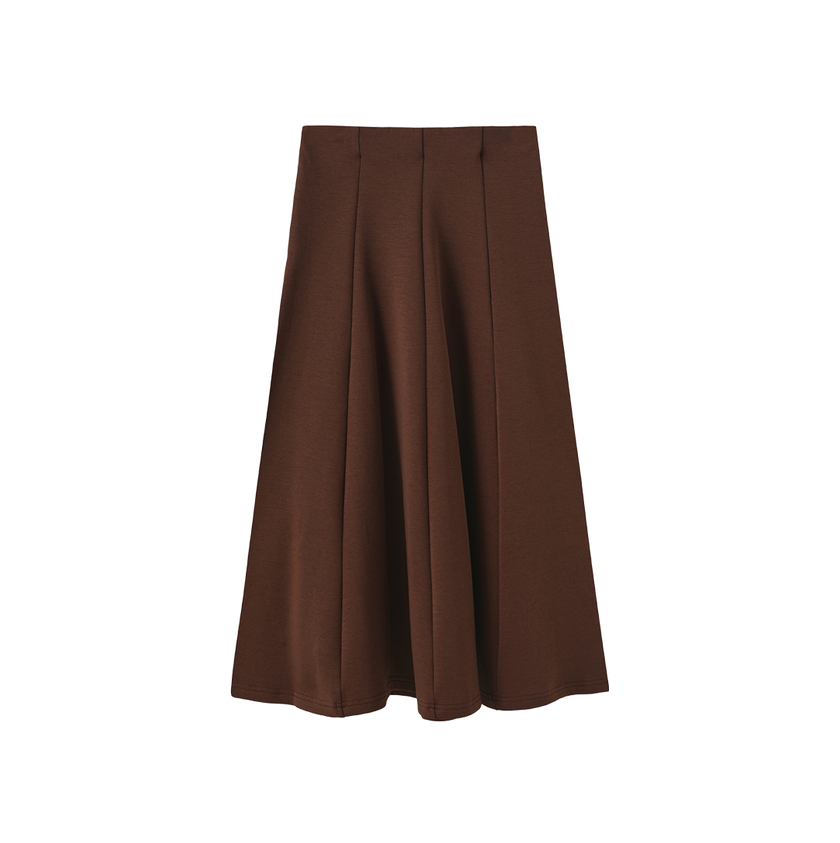 Sweatshirt Paneled Midi Skirt