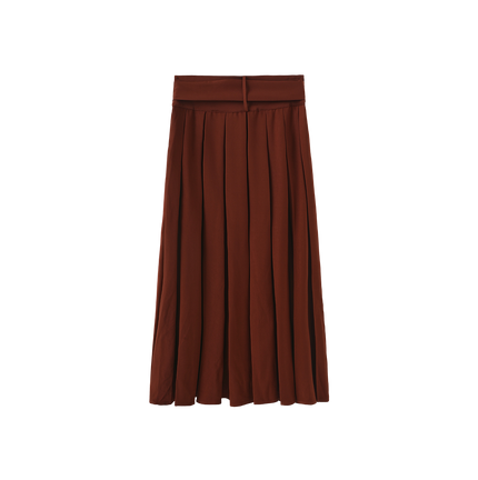 Self Tie Pleated Skirt