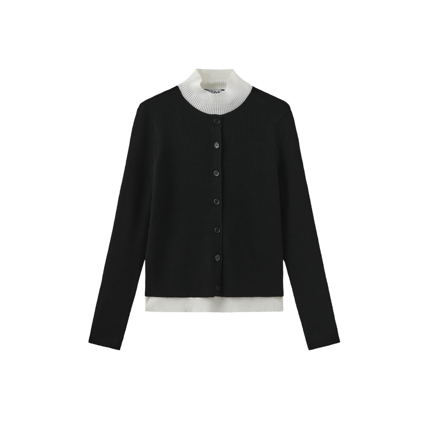 Contrast Tank Cardigan