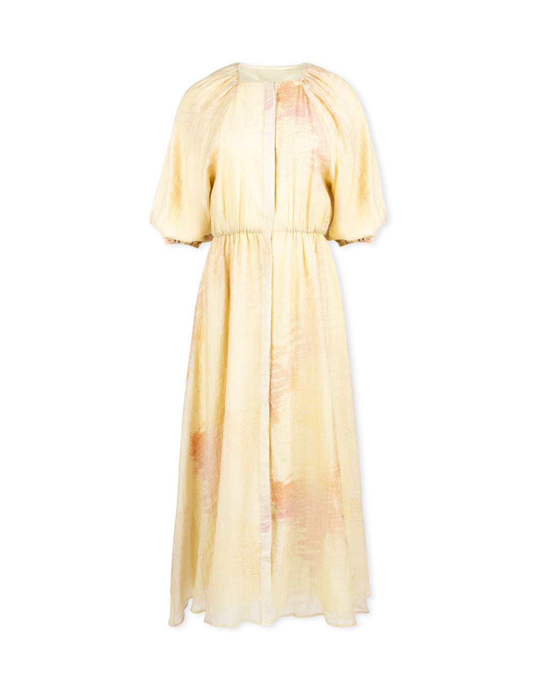 Printed Washed Tie Waisted Dress
