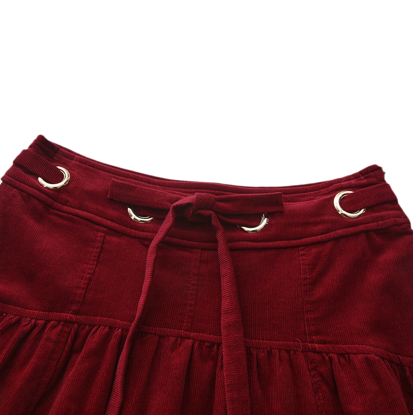 Corduroy Rounded Yolk Skirt