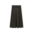Scallop Detailed Pinstripe Skirt