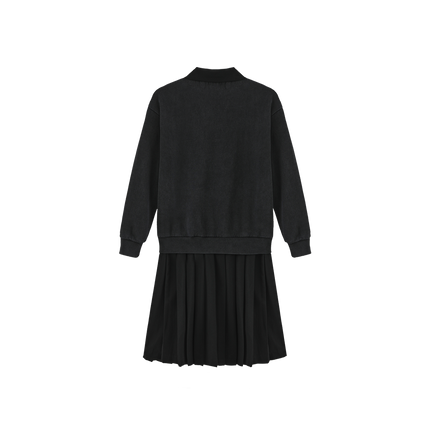 Sweatshirt Pleated Dress