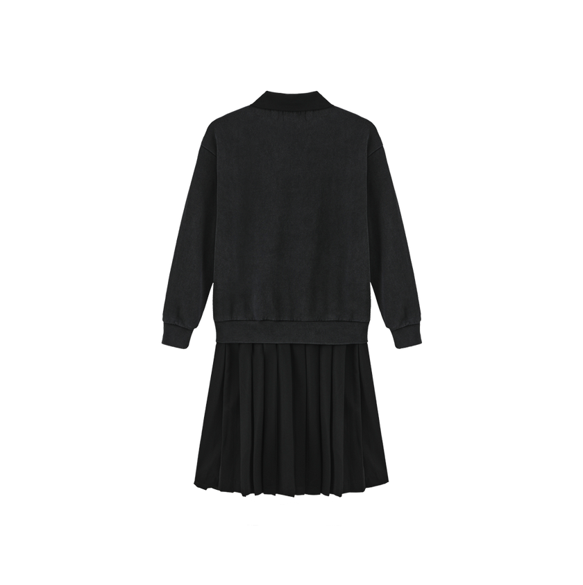 Sweatshirt Pleated Dress