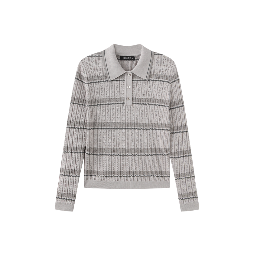 Scallop Knit Polo
