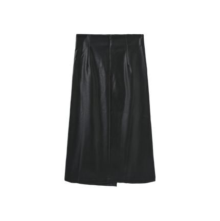 Grant Leather Wrap Skirt