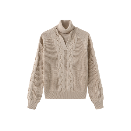 Tone On Tone Sweater Turtleneck