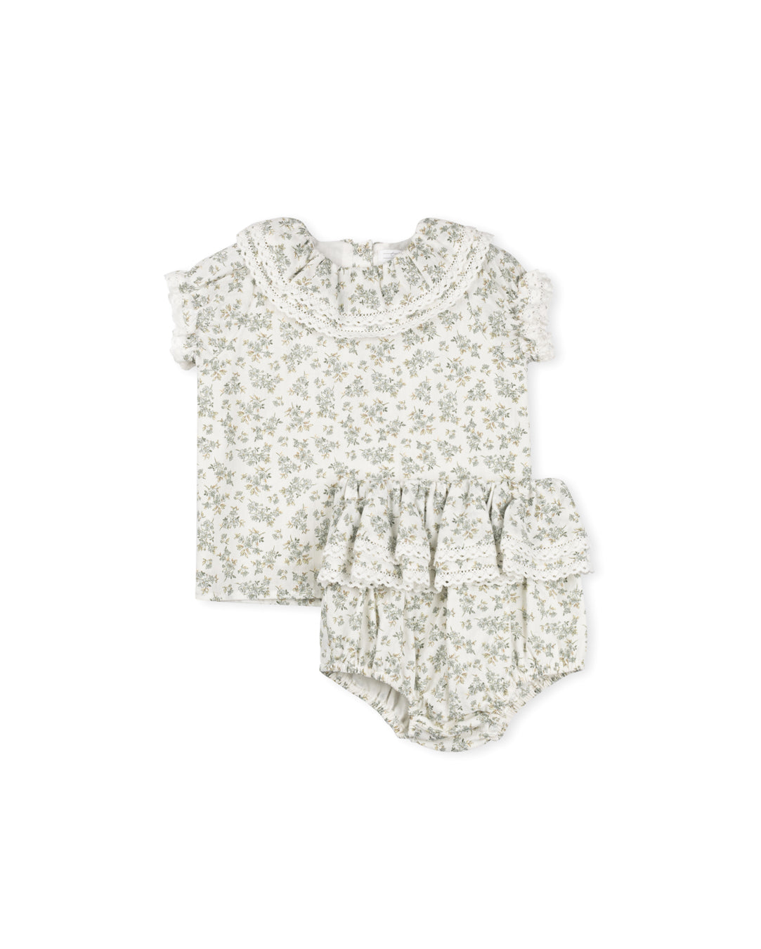 Liberty Printed Lace Trim Shirt And Bloomers