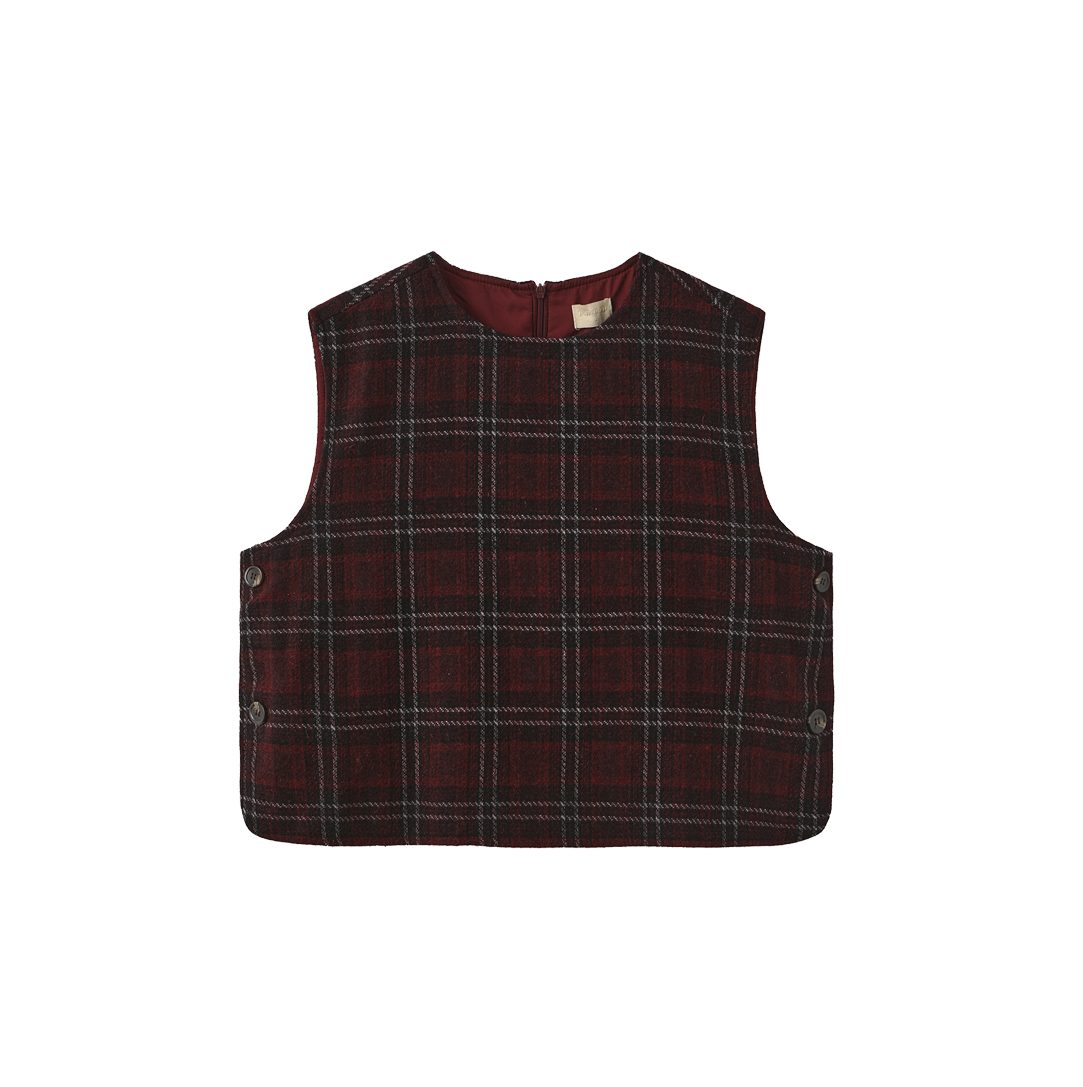 Kim Checkered Wool Vest