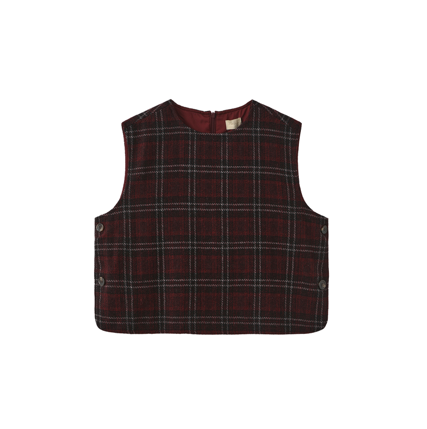Kim Checkered Wool Vest