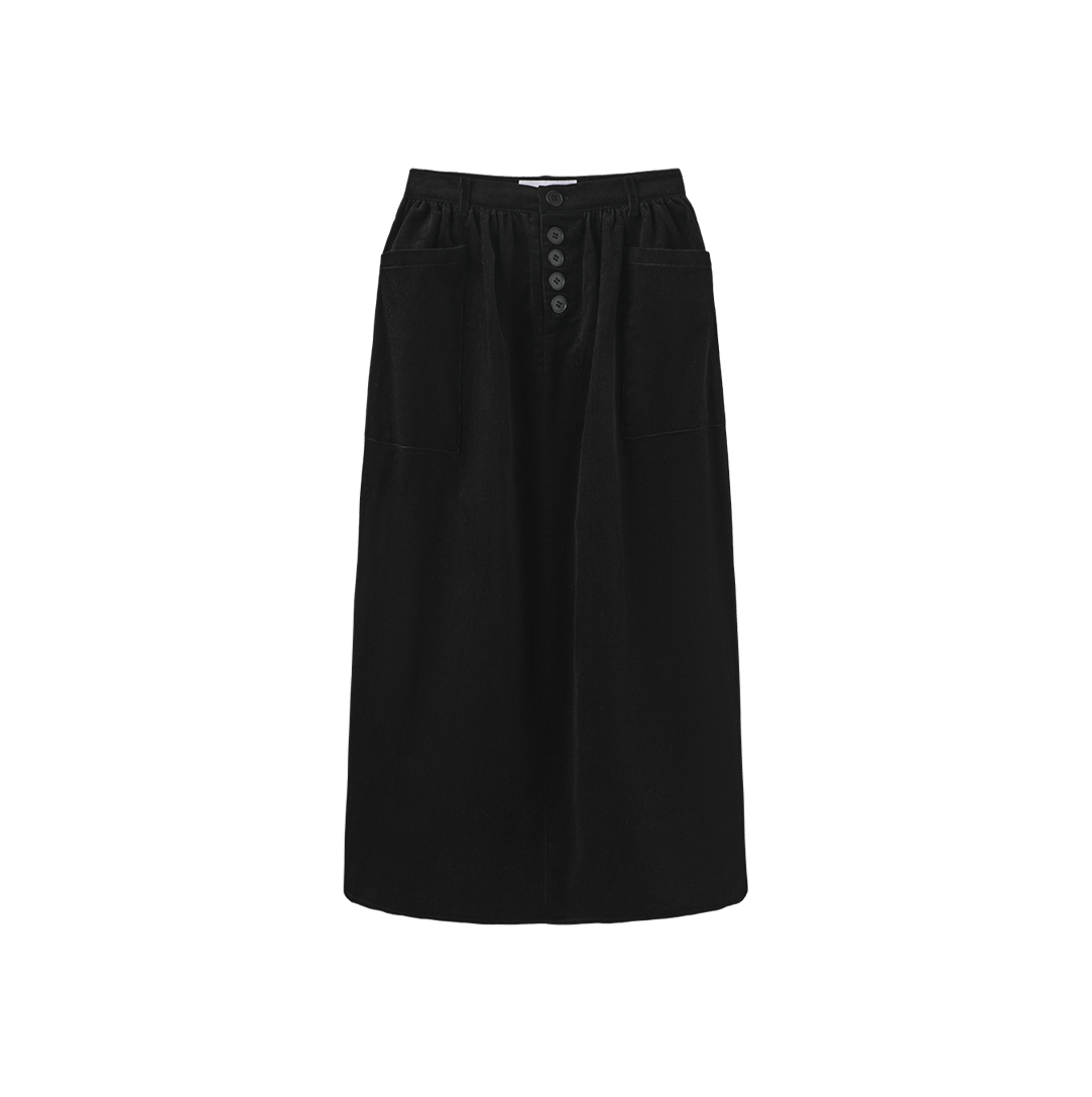 Corduroy Pocket Midi Skirt