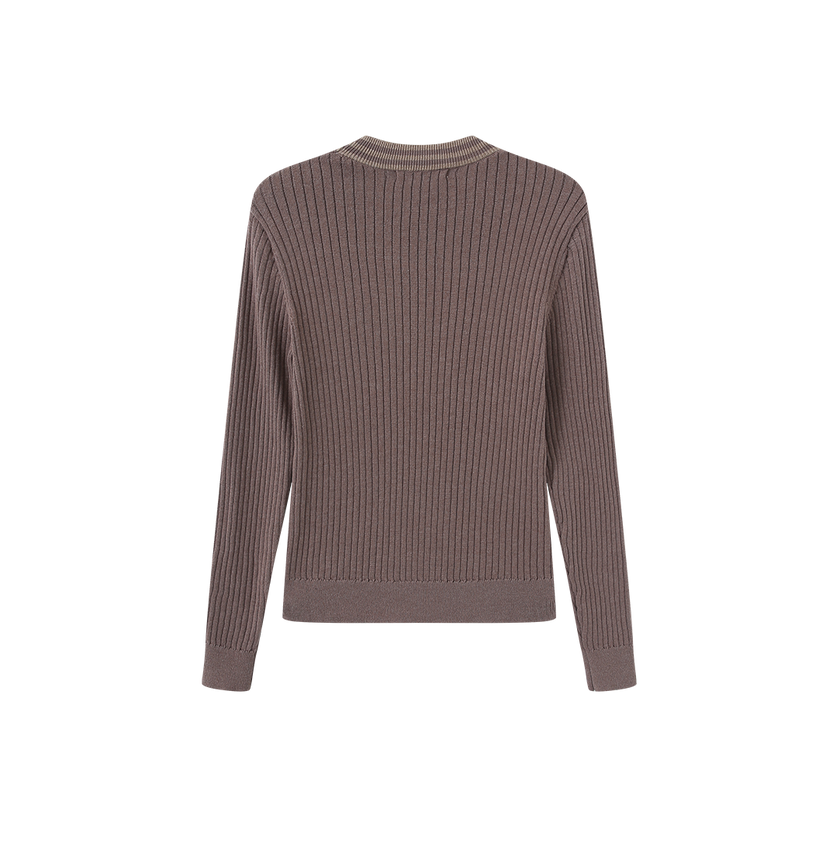 Sport Stripe Ribbed Knit Top