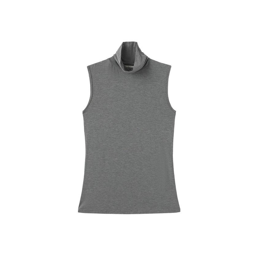 Sleevless Model Turtleneck
