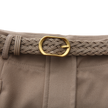 Belted Pocket Wool Skirt