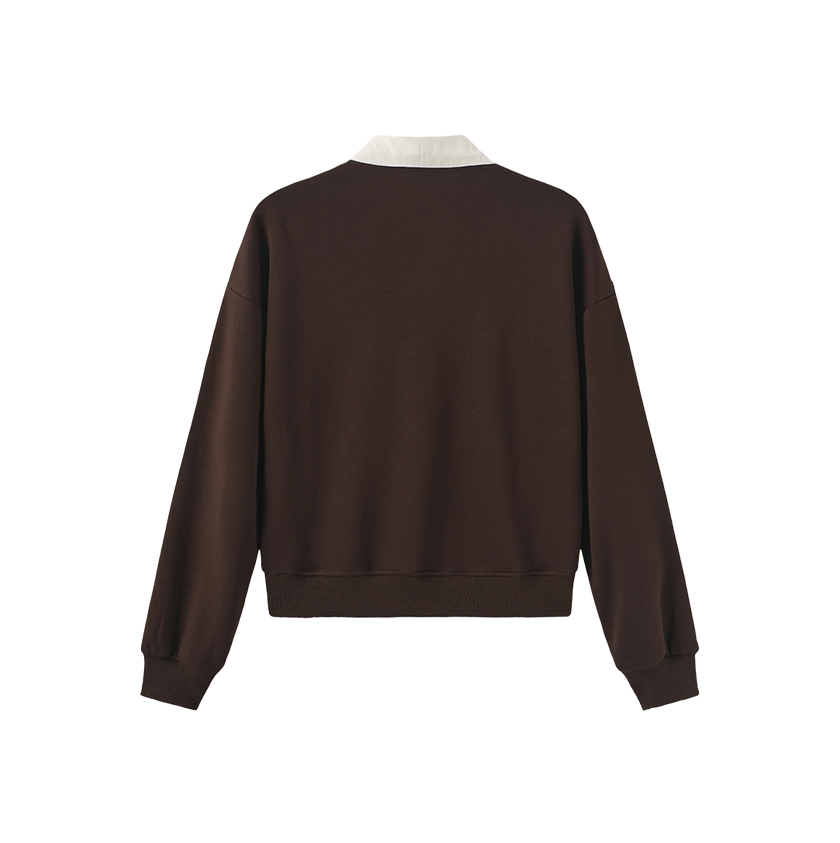 Elma Velvet Trimmed Scuba Sweatshirt