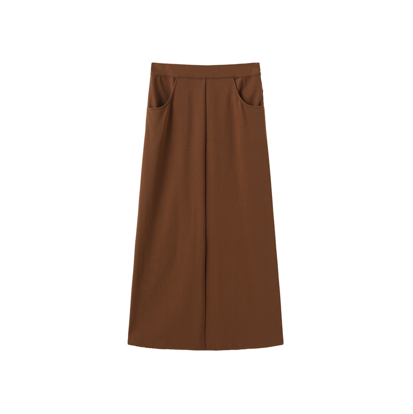 Ponti Side Zipper Maxi Skirt
