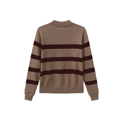 Floral Embroidered Stripe Sweater