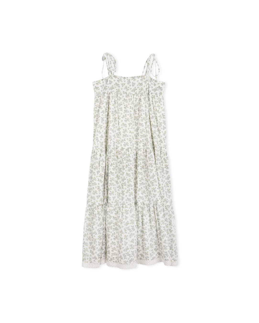 Liberty Printed Tiered Lace Trim Maxi Jumper