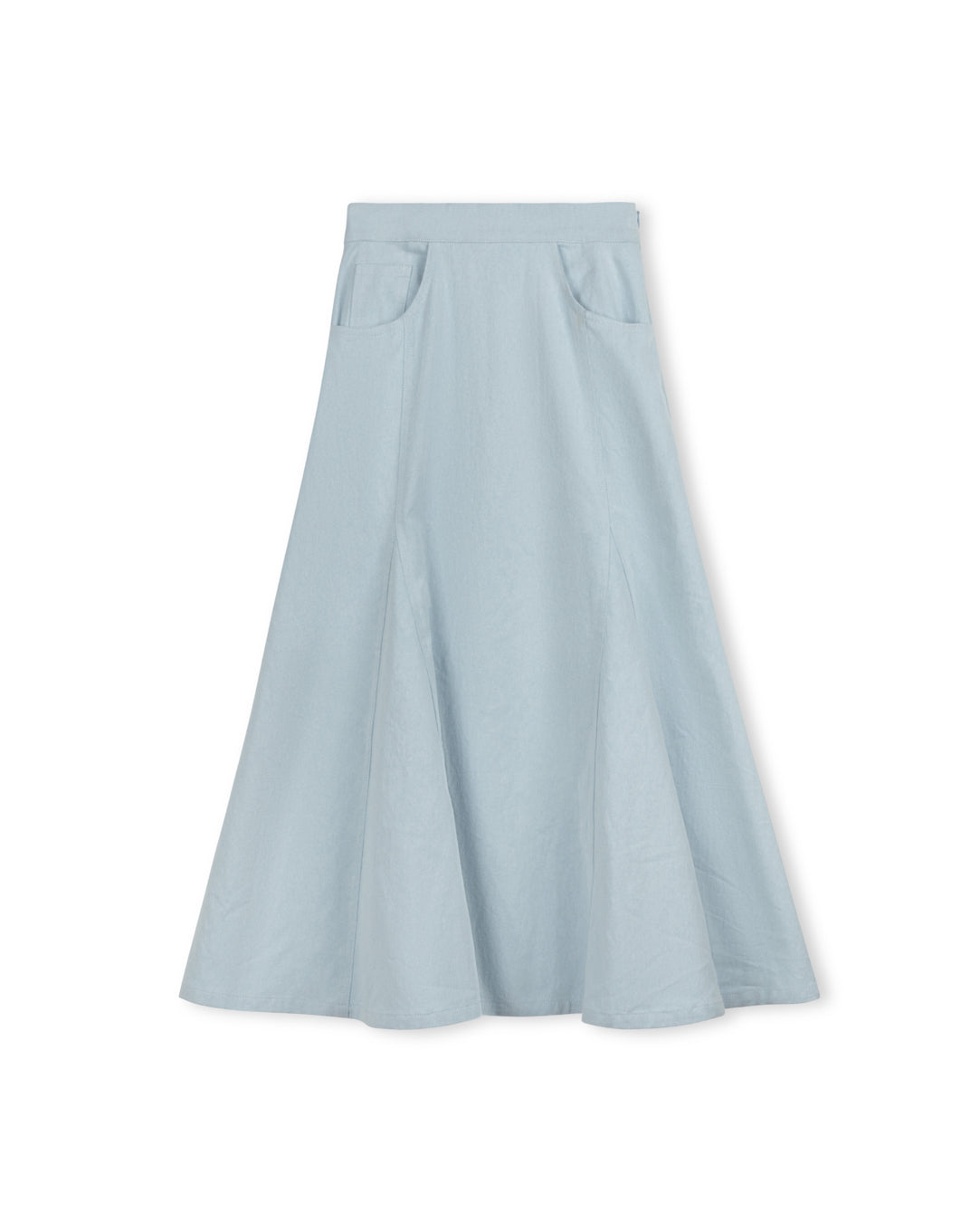Open Panel Denim Maxi Skirt