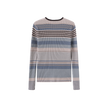 Ribbed Stripe Button Top