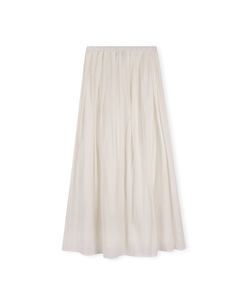 Pleated Elastic Waisted Skirt