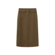Straight Front pocket Midi Skirt