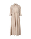 Elastic Pull Waist Maxi Dress