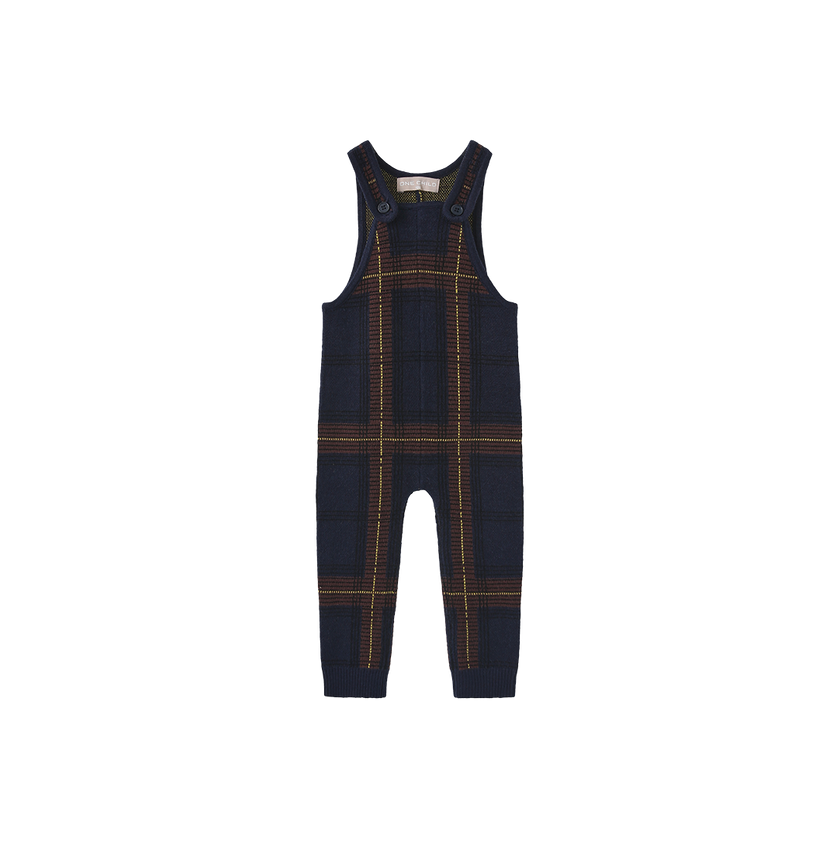 Lino Plaid Knit Romper