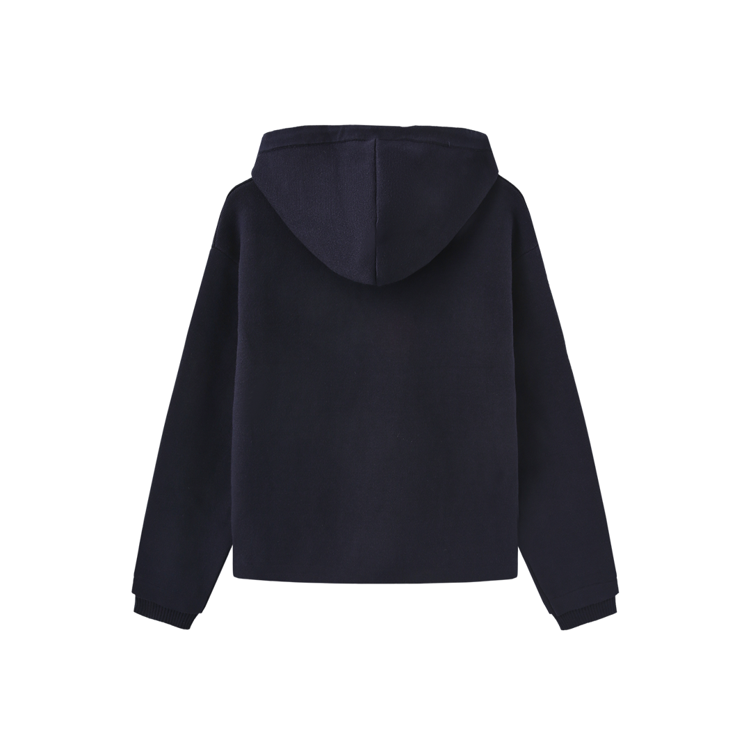 Knit Double Pocket Zip Sweater