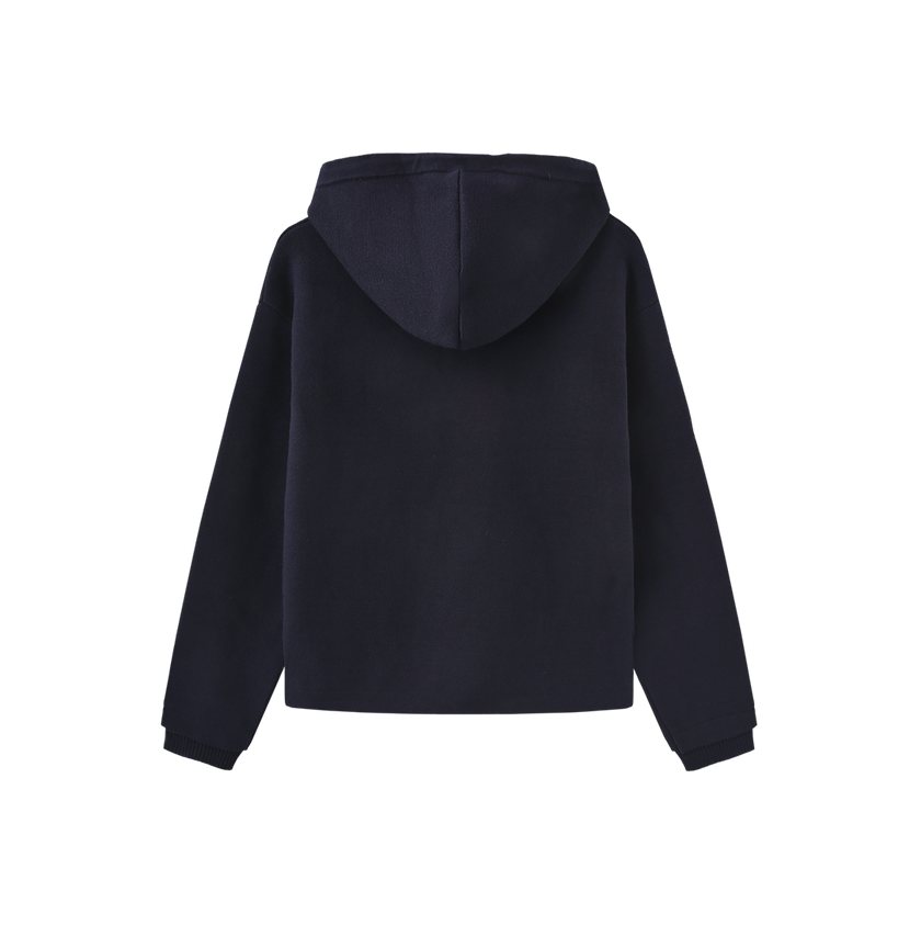 Knit Double Pocket Zip Sweater