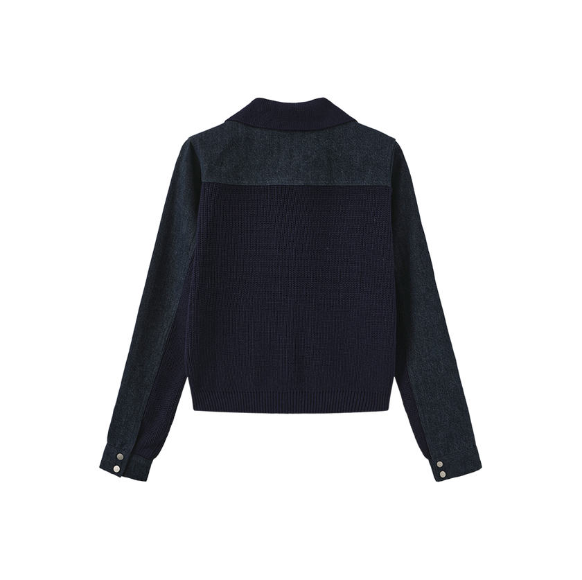 Denim Sweater Jacket