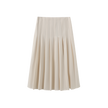 Wool Box Pleat Midi Skirt