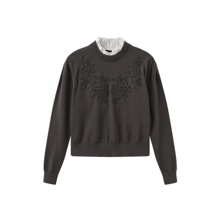 Paige Embroidered Floral Sweater