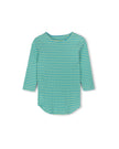 Striped Ribbed Back Seam Tee