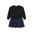 Sweatshirt And Denim Ruffle Dress