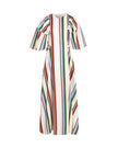 Poplin Striped Cape Sleeve Dress
