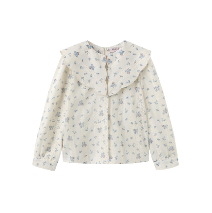 Chie Chiffon Embroidered Floral Blouse