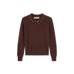 Piko Ribbed Knit Trim Sweater