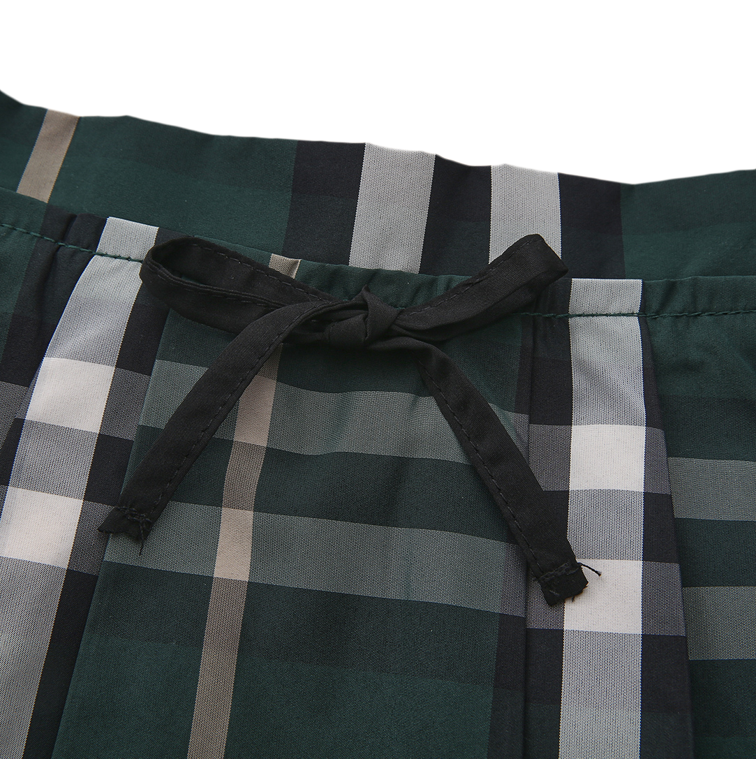 Breed Plaid Print Skirt