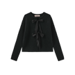 Cable Knit Bow Closure Cardigan