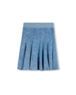 Elastic Waist Panel Knee Skirt