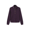 Swan Stripe Half Button Top