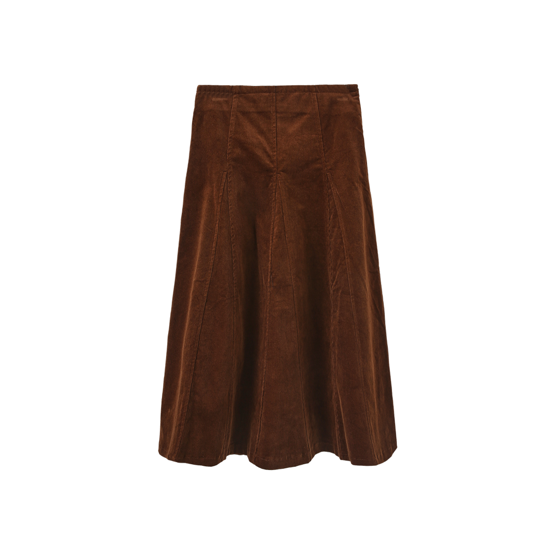 Corduroy Panel Midi Skirt