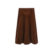 Corduroy Panel Midi Skirt